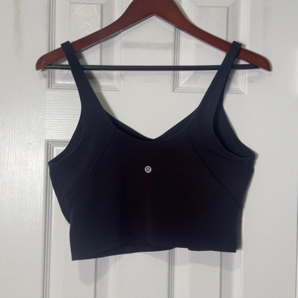 Lululemon Align Tank Top Black Cropped Light Support Yoga Top Womens Small - Picture 2 of 5